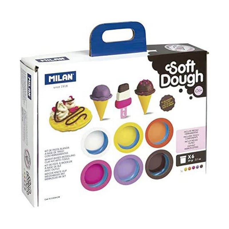 Pâte à modeler en argile Milan Helados y Gofres (6 Pièces) (1 Unité)