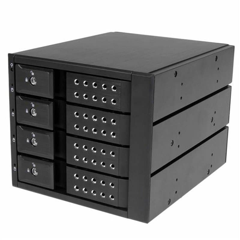StarTech.com Rack amovible / Backplane sans tiroir pour 4x HDD SAS II/SATA III 6Gb/s de 3,5" avec échange à chaud - Alum