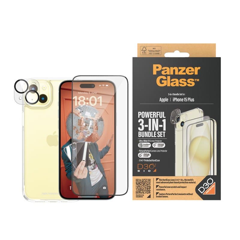 PanzerGlass B1174+2811 écran et protection arrière de téléphones portables Protection d'écran transparent Apple 1 pièce(