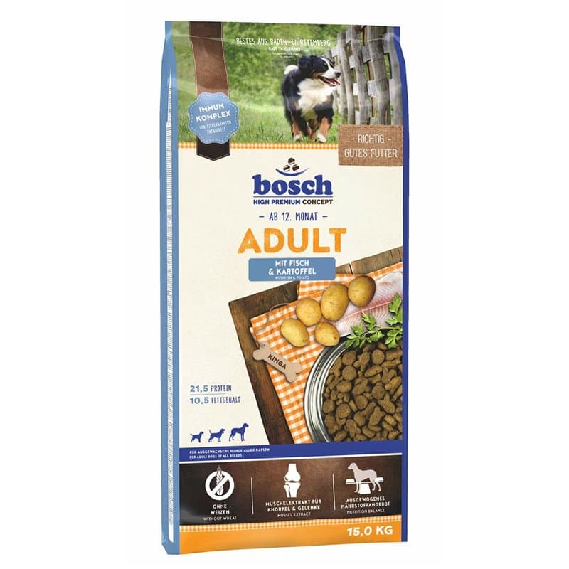 Bosch 52220015 Alimentation sèche pour chiens 15 kg Adulte Pomme de terre, Saumon