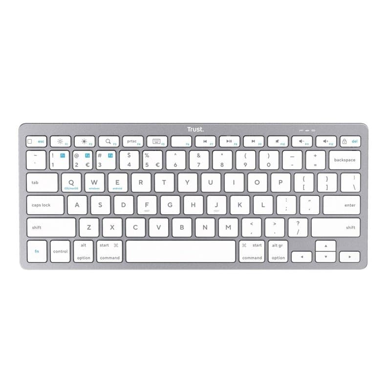 Trust 24651 clavier Universel Bluetooth QWERTY Anglais américain Argent