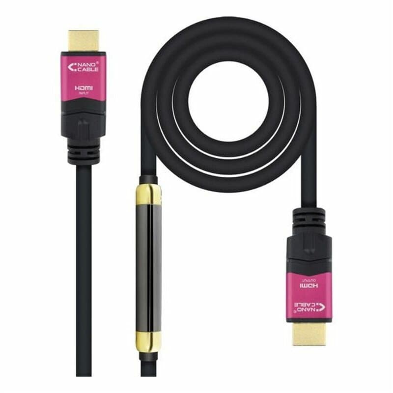 Nanocable 10.15.3730 câble HDMI 30 m HDMI Type A (Standard) Noir, Rose