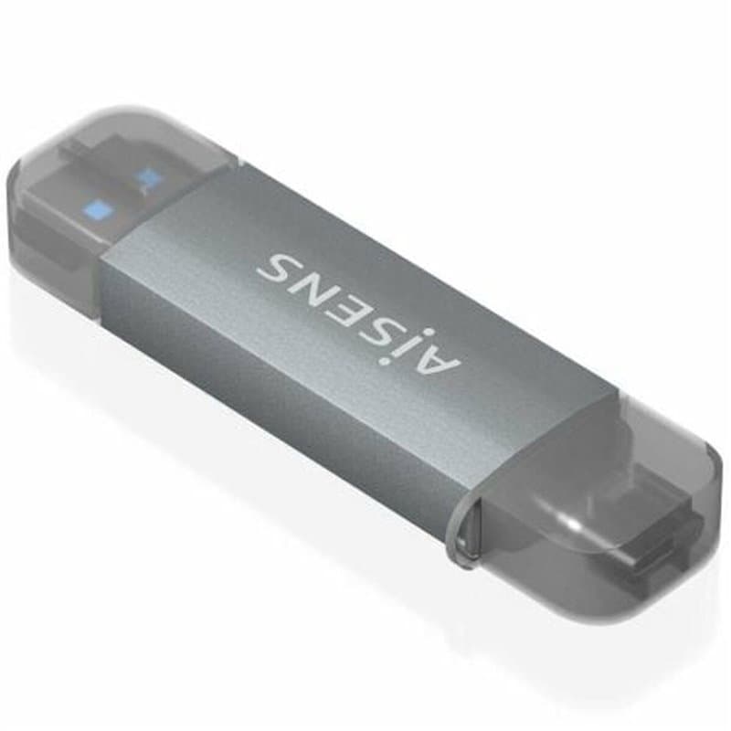 AISENS ASCR-2AC08-GR lecteur de carte mémoire USB 3.2 Gen 1 (3.1 Gen 1) Type-A/Type-C Gris