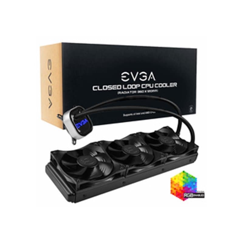 EVGA 360MM CPU CLC COOLER Carte-mère Refroidisseur de liquide tout-en-un 12 cm Noir