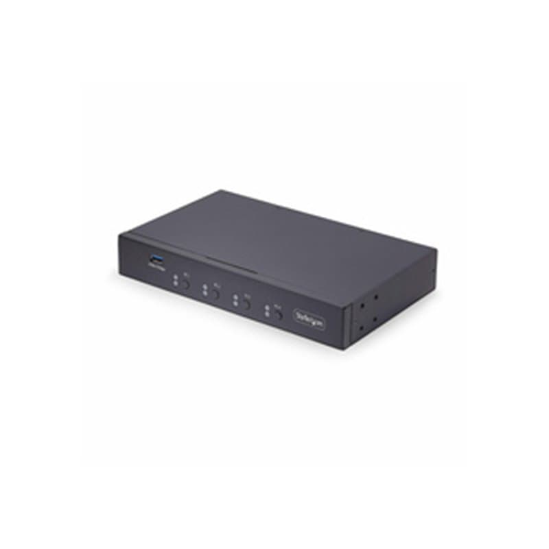StarTech.com Switch KM à 4 Ports avec Itinérance de la Souris, Commutateur USB pour Clavier/Souris, Audio 3.5mm/ USB, Co