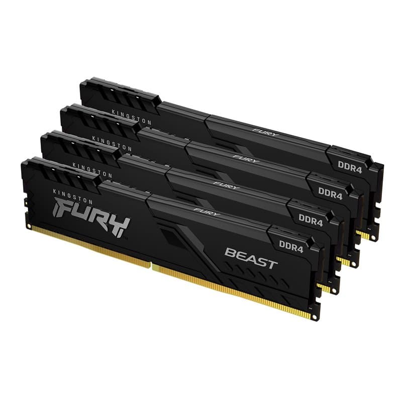 Kingston Technology FURY 128Go 3200MT/s DDR4 CL16 DIMM (Kit de 4) Beast Black