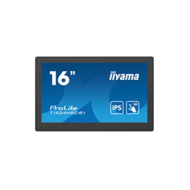 iiyama T1624MSC-B1 affichage de messages Écran plat interactif 39,6 cm (15.6") LCD 450 cd/m² Full HD Noir Écran tactile