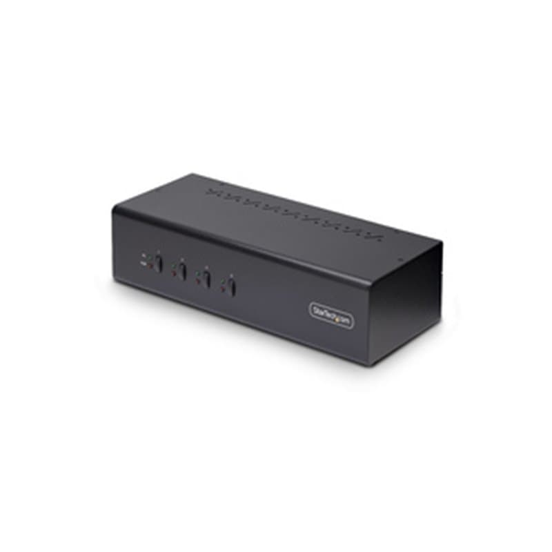 StarTech.com Switch KVM 4 Ports DisplayPort pour Deux Moniteurs, KVM 4K 60Hz, 2 Ports USB 5Gbps, 2 Ports USB 2.0 HID, Co