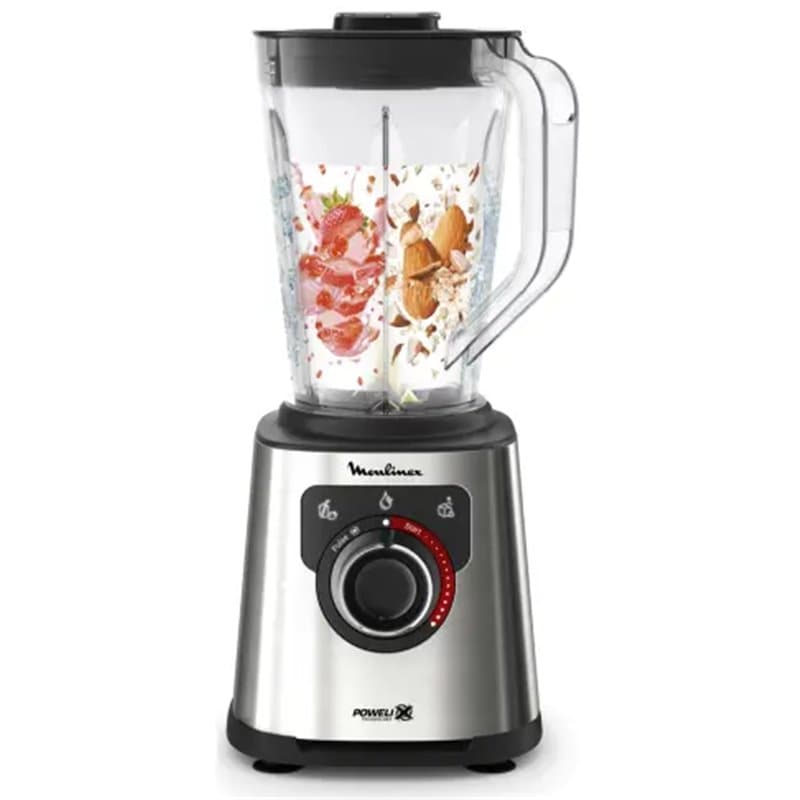 Moulinex LM871D 1,5 L Mélangeur de table 1200 W Acier inoxydable, Gris