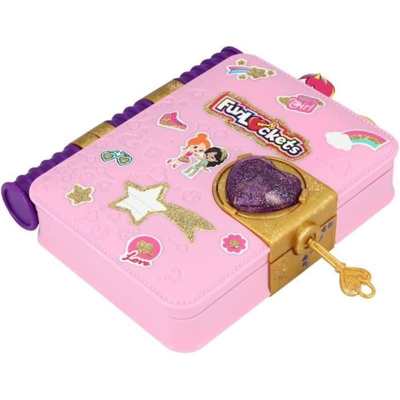 Journal a Secrets - KD - Funlockets - Mon Journal a Secrets Édition Pailletée - Plus de 30 surprises et stickers paillet