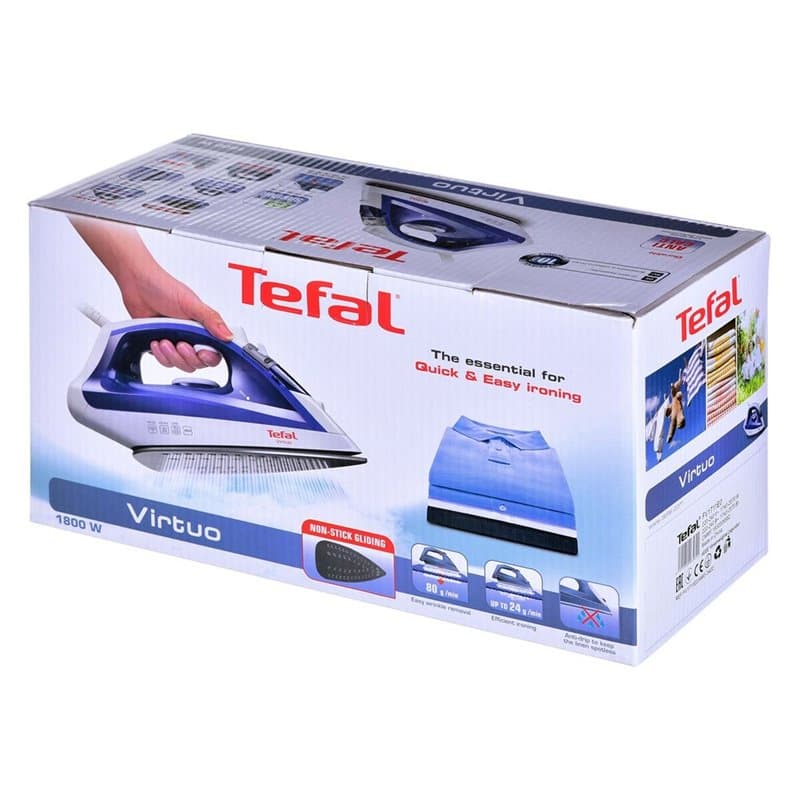 Tefal Virtuo FV1711 fer à repasser Fer à vapeur Semelle Durilium 1800 W Violet, Blanc
