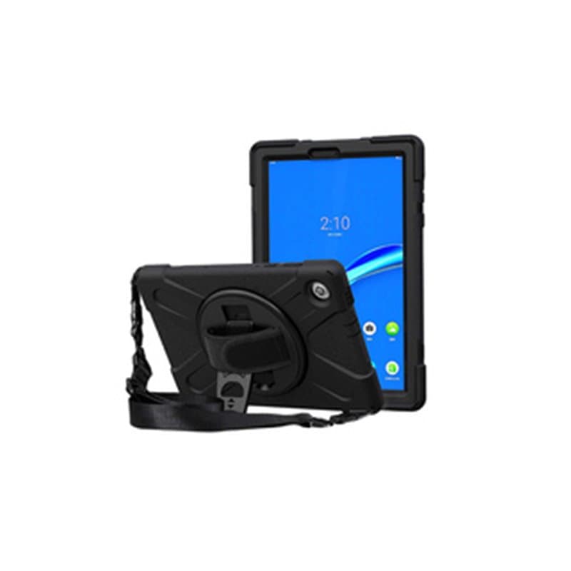 DLH COQUE RENFORCEE AVEC BANDOULIERE, POIGNEE ROTATIVE ET PIED SUPPORT POUR LENOVO TAB M10 FHD PLUS GEN2 10.3" (ZA5V, ZA