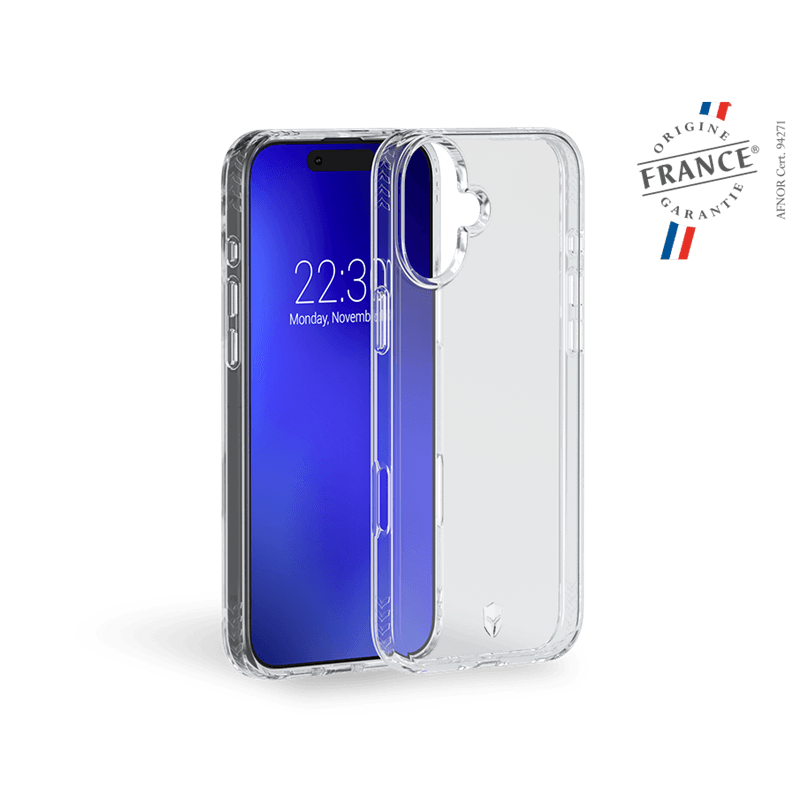 Coque Renforcée iPhone 16 Plus PULSE Garantie à vie - Transparente FR Force Case