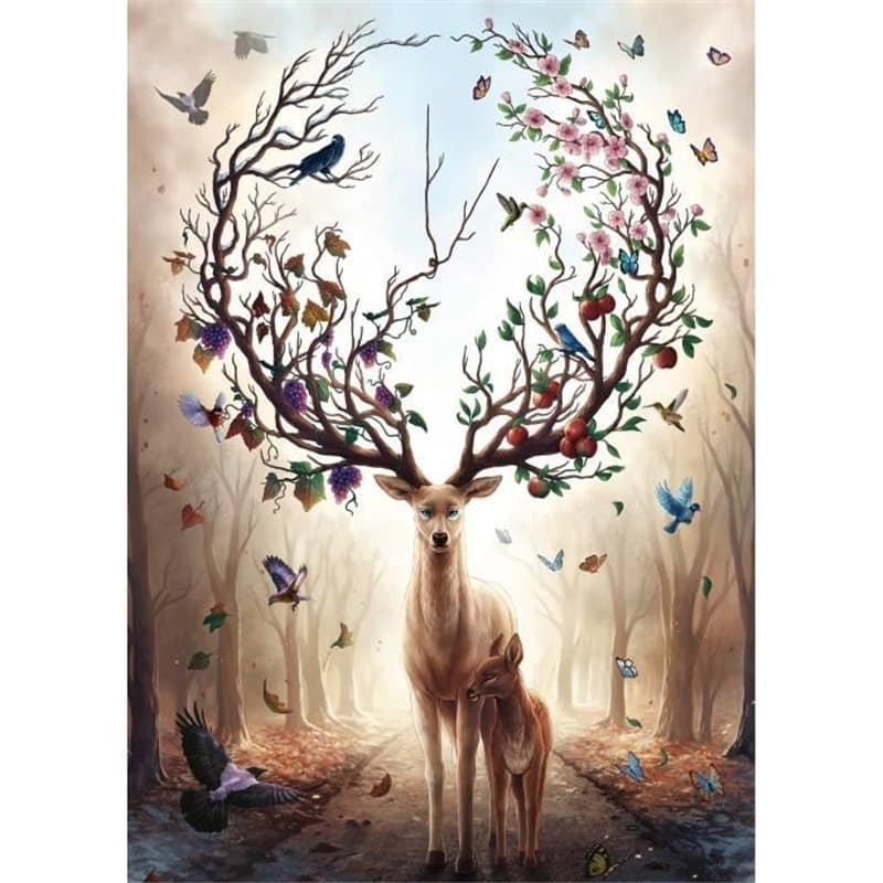 Ravensburger - Puzzle 1000 pieces - Cerf Fantaisie - Adultes & enfants dés 14 ans - Puzzle de qualité supérieure -120004