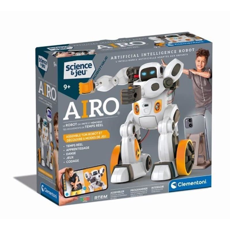 CLEMENTONI - AIRO, Robot a intelligence artificielle - Reconnait les gestes et les voix - Se déplace - Application dédié