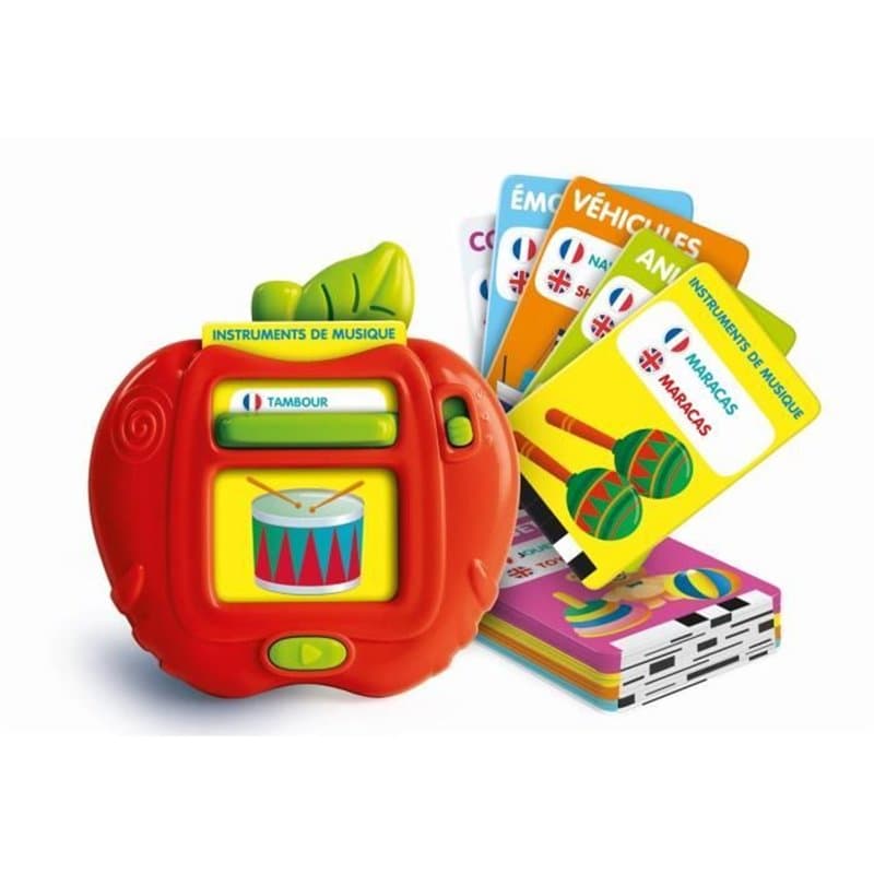 CLEMENTONI - Mes 100 premiers mots Bilingue - Jouets éducatifs - 2 modes de jeux : Quiz et découverte - Sons et comptine