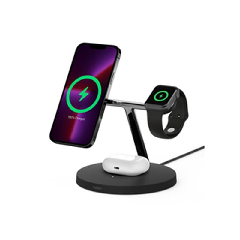 Belkin WIZ017vfBK Écouteurs, Smartphone, Smartwatch Noir Secteur Recharge sans fil Charge rapide Intérieure