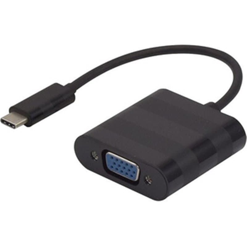 Dacomex 199014 câble vidéo et adaptateur 0,09 m VGA (D-Sub) USB Type-C Noir
