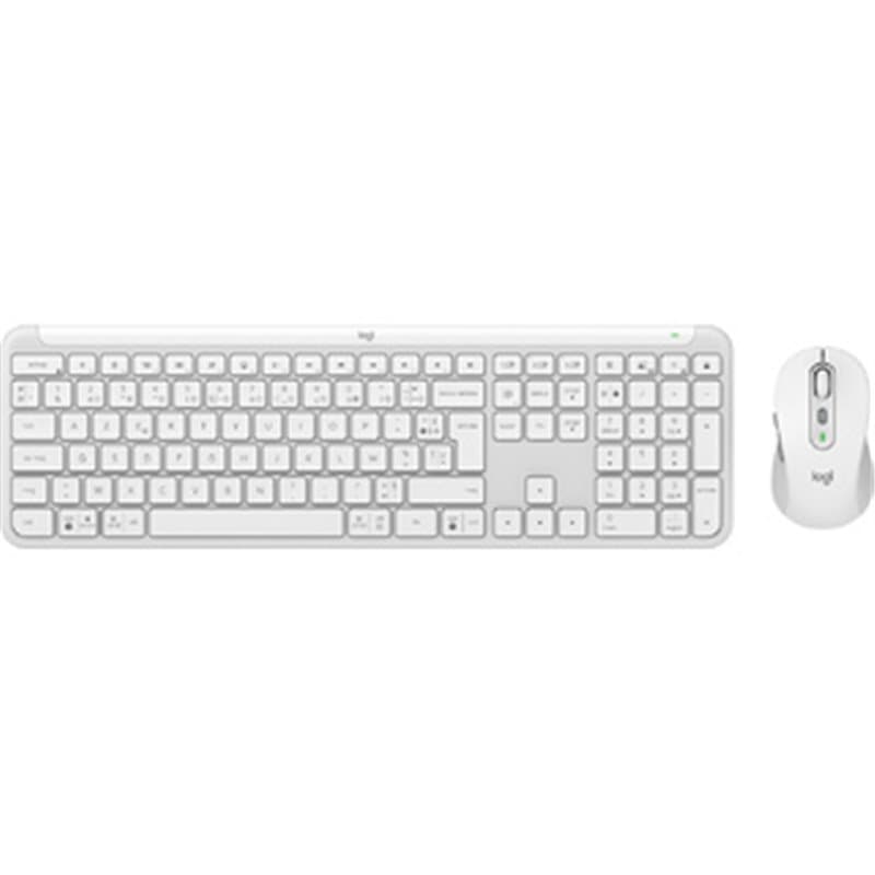 Logitech MK950 Signature Slim clavier Souris incluse Bureau RF sans fil + Bluetooth AZERTY Français Blanc