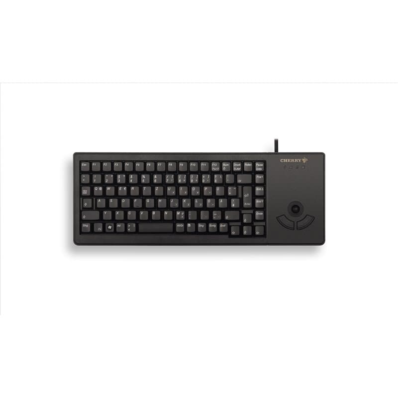 CHERRY XS G84-5400 TRACKBALL KEYBOARD Clavier filaire miniature, trackball, USB, noir, AZERTY - FR