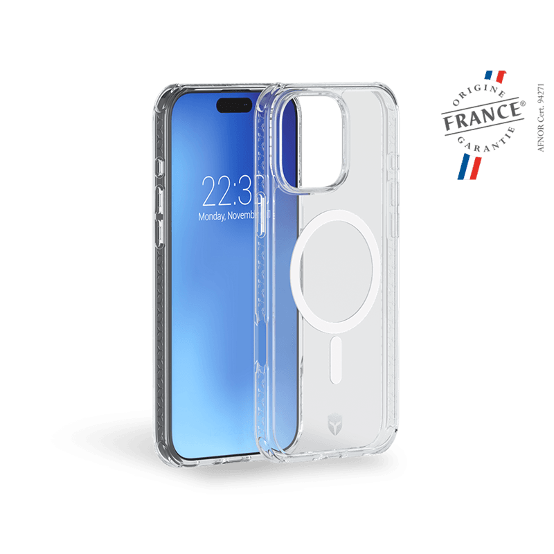 Coque Renforcée iPhone 16 Pro Max AIR Compatible MagSafe Transparente - Origine France Garantie - Garantie à vie Force C