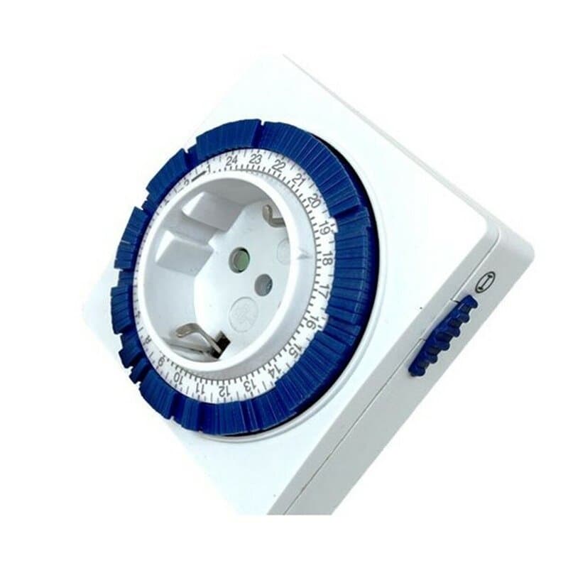 Silver Electronics 49402 minuteur électrique Bleu, Blanc Programmateur journalier