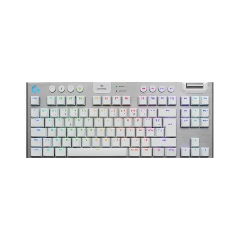 Clavier gamer - sans fil - Logitech G - G915 TKL X - Switch tactile - AZERTY - Blanc