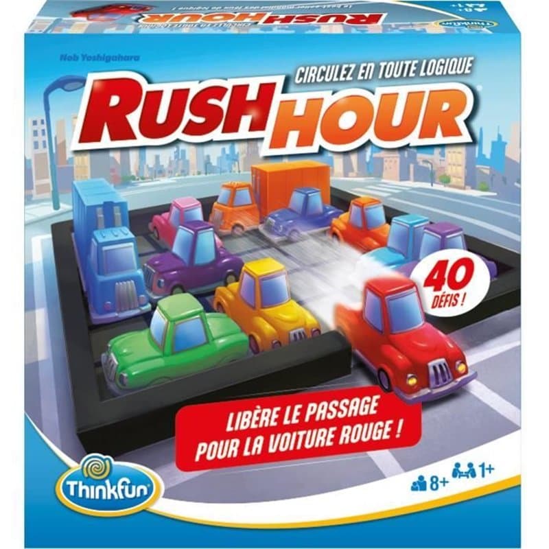 ThinkFun Rush Hou- Jeu de logiqu-Casse-tete-Embouteillage-40 défis 4 niveau-1 Joueur ou plus-des 8 ans-Ravensburger-Mixt