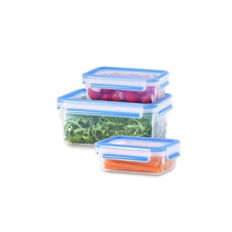 Tefal Masterseal Fresh 3 boîtes de conservation alimentaire 2.30 L + 1 L + 0.55 L, Hermétiques, Sans BPA, Micro-ondes K3