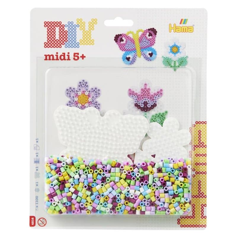 Perles a repasser grand modele plaques Fleur et Papillon