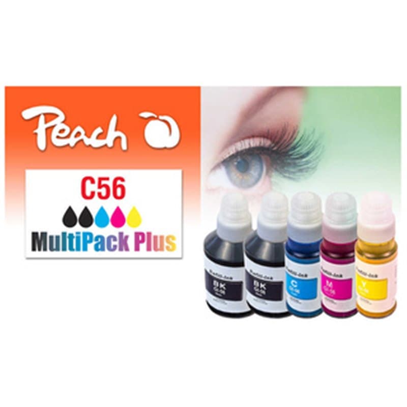Peach 321698 cartouche d'encre 5 pièce(s) Compatible Rendement standard Noir, Cyan, Magenta, Jaune