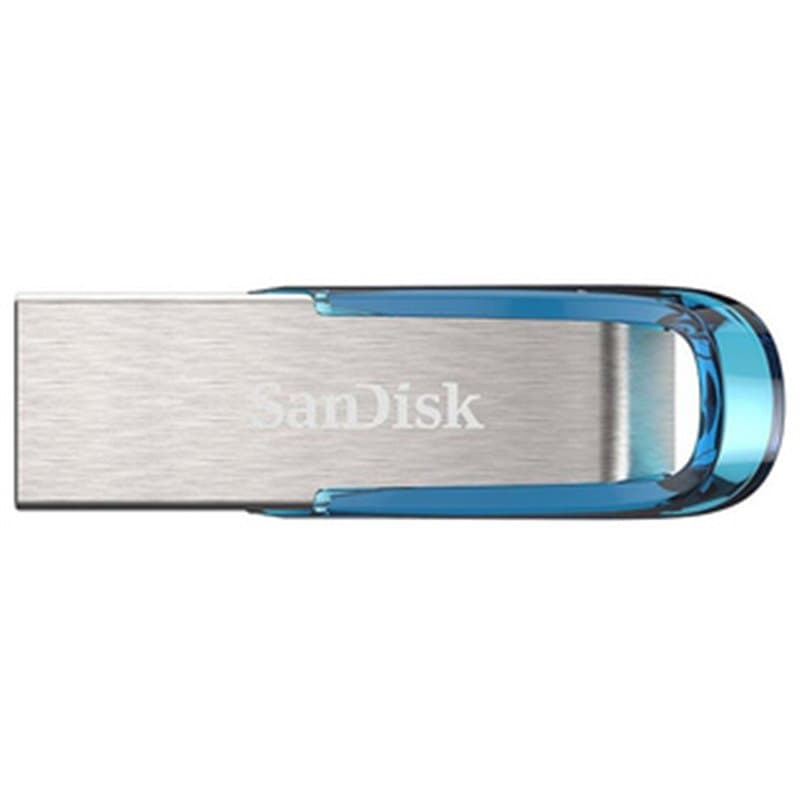 SanDisk Ultra Flair lecteur USB flash 128 Go USB Type-A 3.2 Gen 1 (3.1 Gen 1) Bleu, Argent
