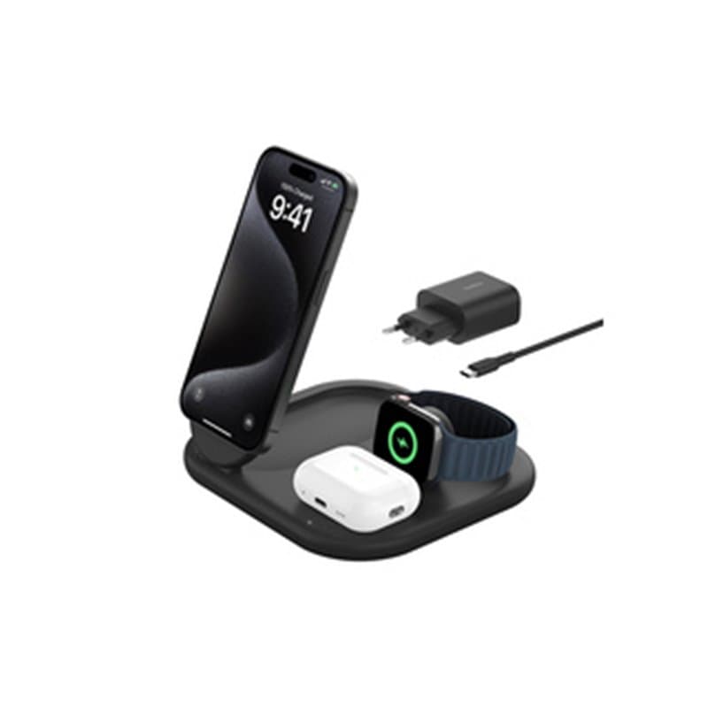 Belkin BoostCharge Écouteurs, Smartphone, Smartwatch Noir USB Recharge sans fil Charge rapide Intérieure