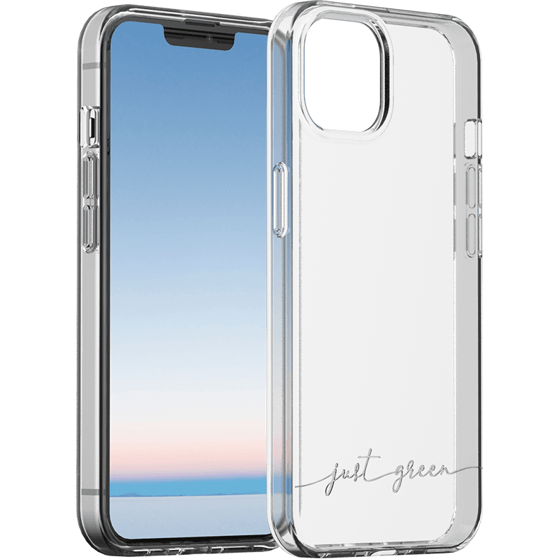Coque iPhone 13 Infinia Transparente - 100% Plastique recyclé Just Green