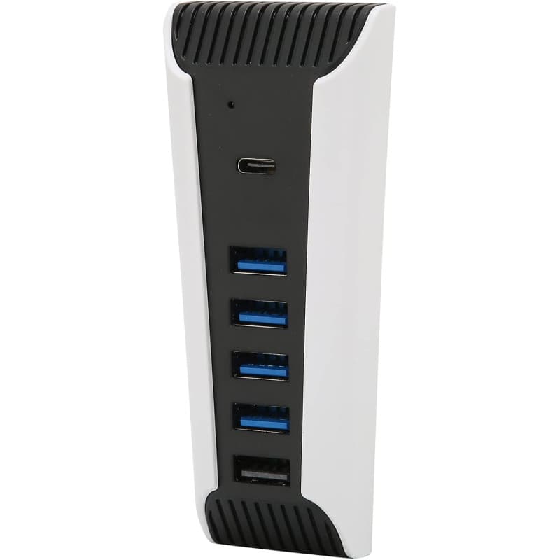 Concentrateur USB 5 Ports pour PS5, Adaptateur Répartiteur de Chargeur de Concentrateur D'extension USB Haute Vitesse 5 en 1 av