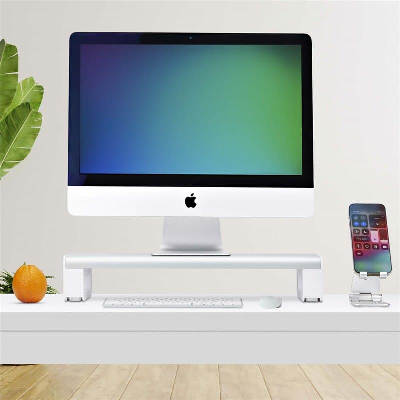 StarTech.com Support pour Moniteur Ergonomique, Jusqu'à 15kg, Hauteur Fixe de 9cm, Support pour Ordinateur Portable, Base en Aci