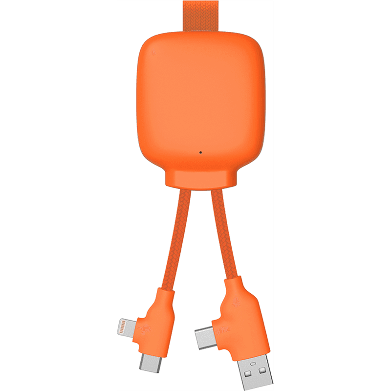 Powerbank 3000 mAh + Câble Multi GAMMA LITE Orange - Ecoresponsable Xoopar
