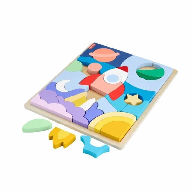 FISHER-PRICE Puzzle en Bois L'Espace-Puzzle 42 pieces pour les petits - Fisher-Price - HXY42