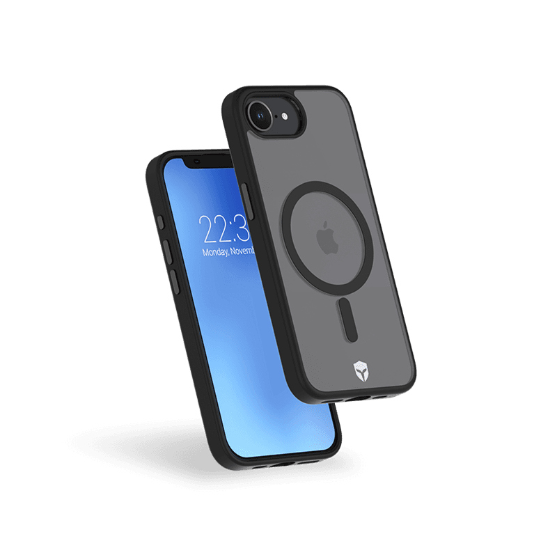 Coque renforcée MagSafe iPhone 16e AIR Frost 3m Noire + Garantie à vie Force Case