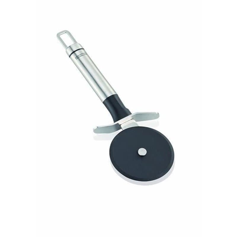 Leifheit Coupe pizza nylon ProLine 03128, roulette pizza en acier inoxydable, roue en nylon pour coupe sans rayure