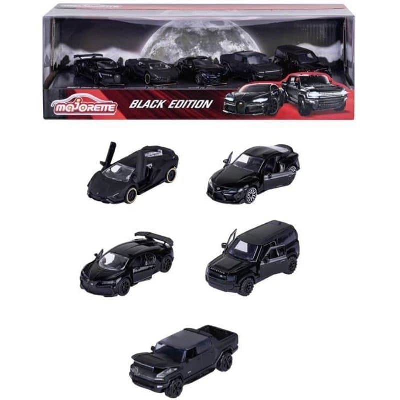 MAJORETTE - Giftpack - Black Edition 5Pcs Giftpack - Véhicules a collectionner