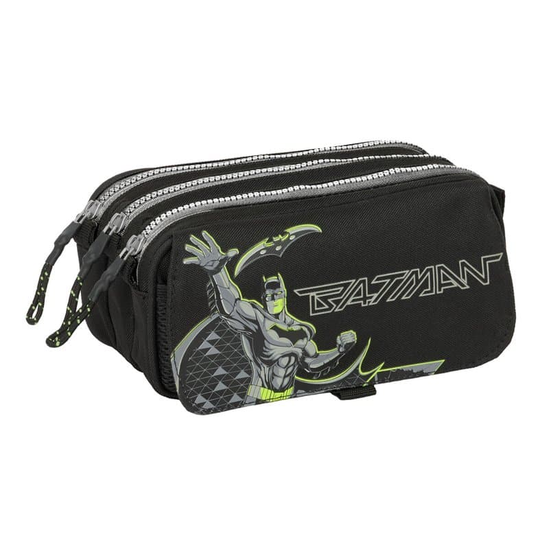 Trousse Fourre-Tout Triple Batman Game over Noir 21,5 x 10 x 8 cm