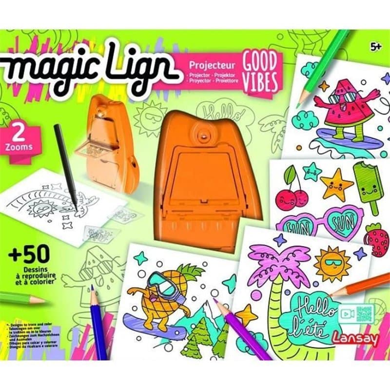 Magic Lign - LANSAY - Projecteur Good vibes - 50 illustrations - Des 5 ans