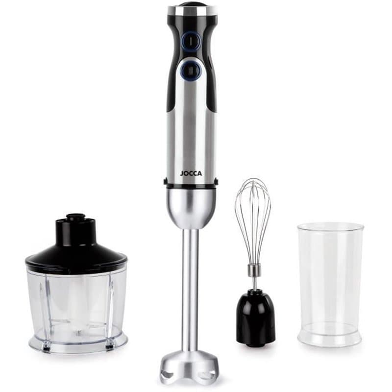 Mixeur plongeant - JOCCA - Avec accessoires - 1200 W - Noir et gris