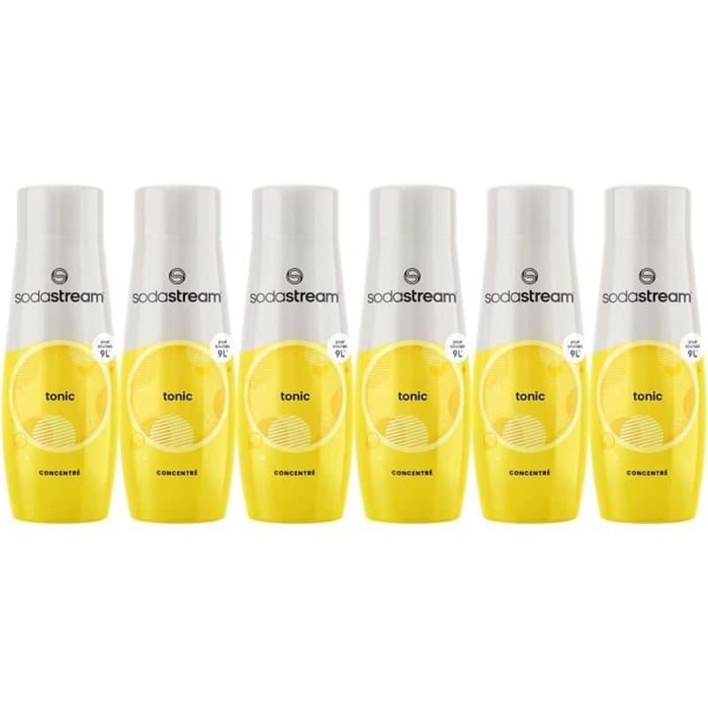 Concentrés SODASTREAM - Lot de 6 concentrés Tonic - Jusqu'a 54L de boissons - 440 ml