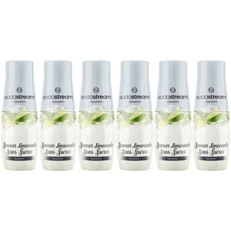 Concentrés SODASTREAM - Lot de 6 concentrés Limonade sans sucres - Jusqu'a 54L de boissons - 440 ml