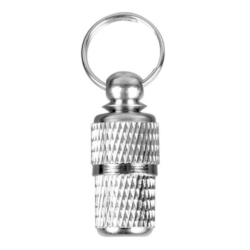 Trixie Tube d'Étiquette Porte-Adresse/Nom Pendentif d'Identification Étanche en Métal Chromé pour Chien/Chat/Animaux de Compagni