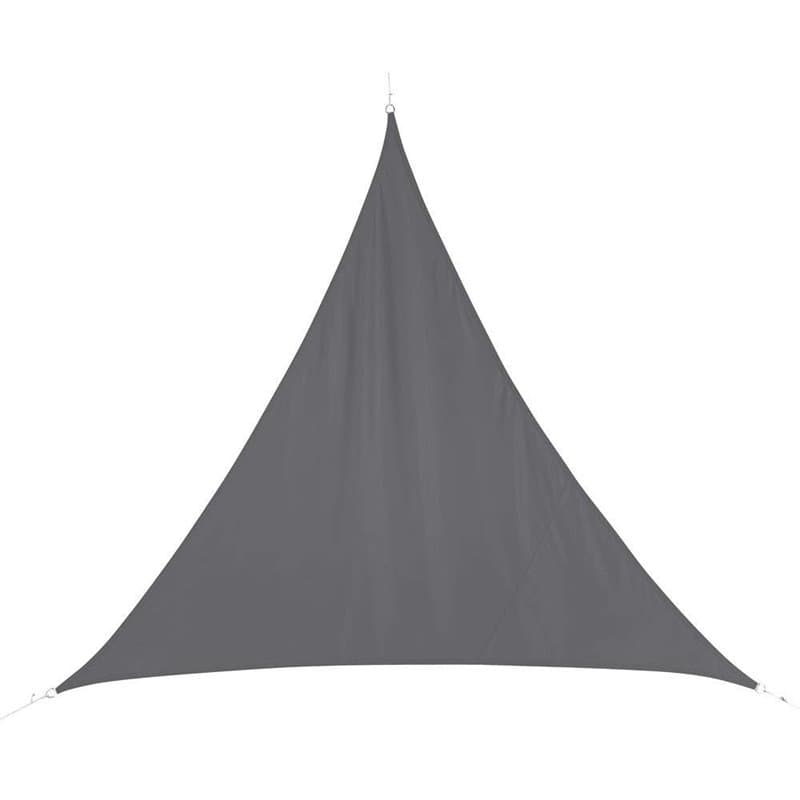 Toile Solaire Voile d'ombrage Triangulaire 5 x 5 x 5 m en Tissu déperlant - Coloris Gris