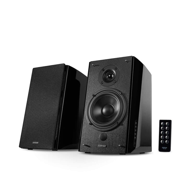 EDIFIER Studio R2000DB - Kit d'enceintes 2.0 Bluetooth (120 Watts) Avec télécommande IR et entrée optique