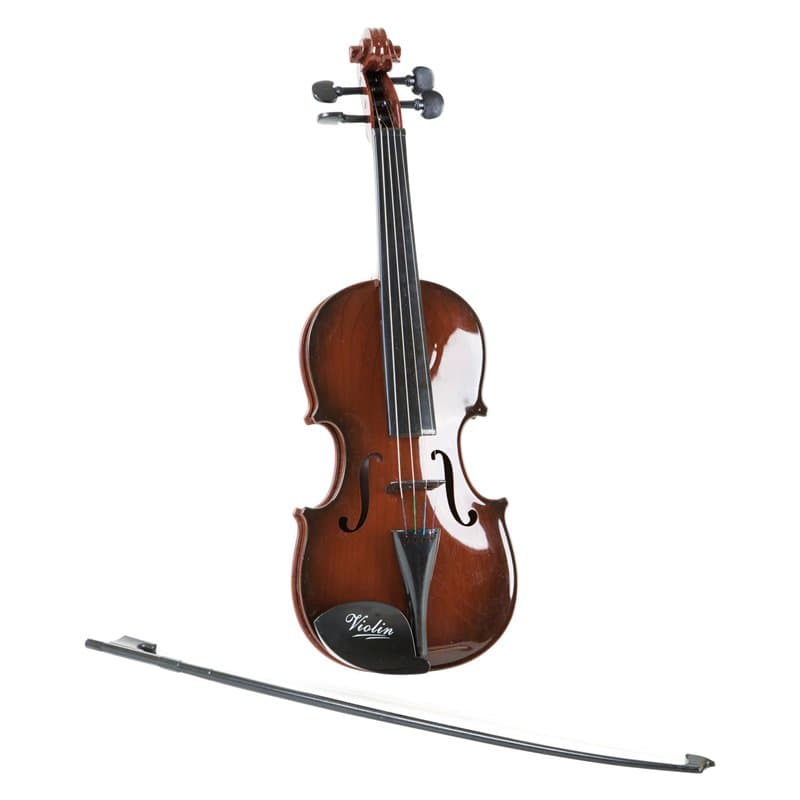 small foot 7027 Violon "Classique" en matière plastique, aspect bois, avec archet noir, à partir de 4 ans